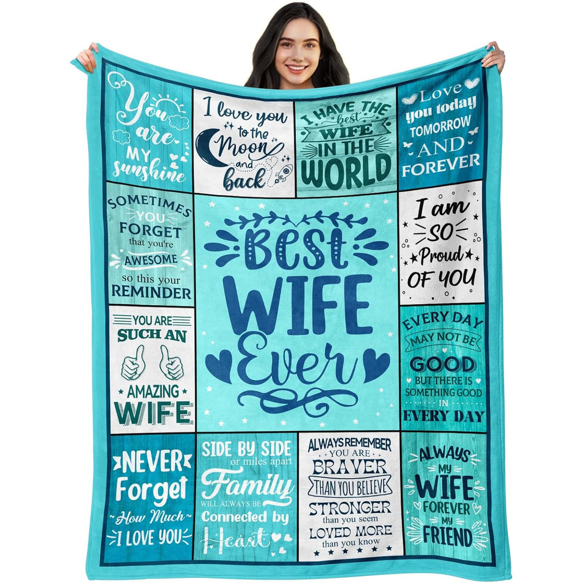 Gifts for a Wife Including a Christmas Blanket from Her Husband, Romantic Anniversary Presents, Birthday Gift Ideas, And Expressions of Love. The Best Gifts for a Wife Include a Cozy Blanket Measuring 50X60