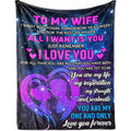 PREZZY to My Wife Blanket from Husband Super Soft Micro Flannel Throw Blankets