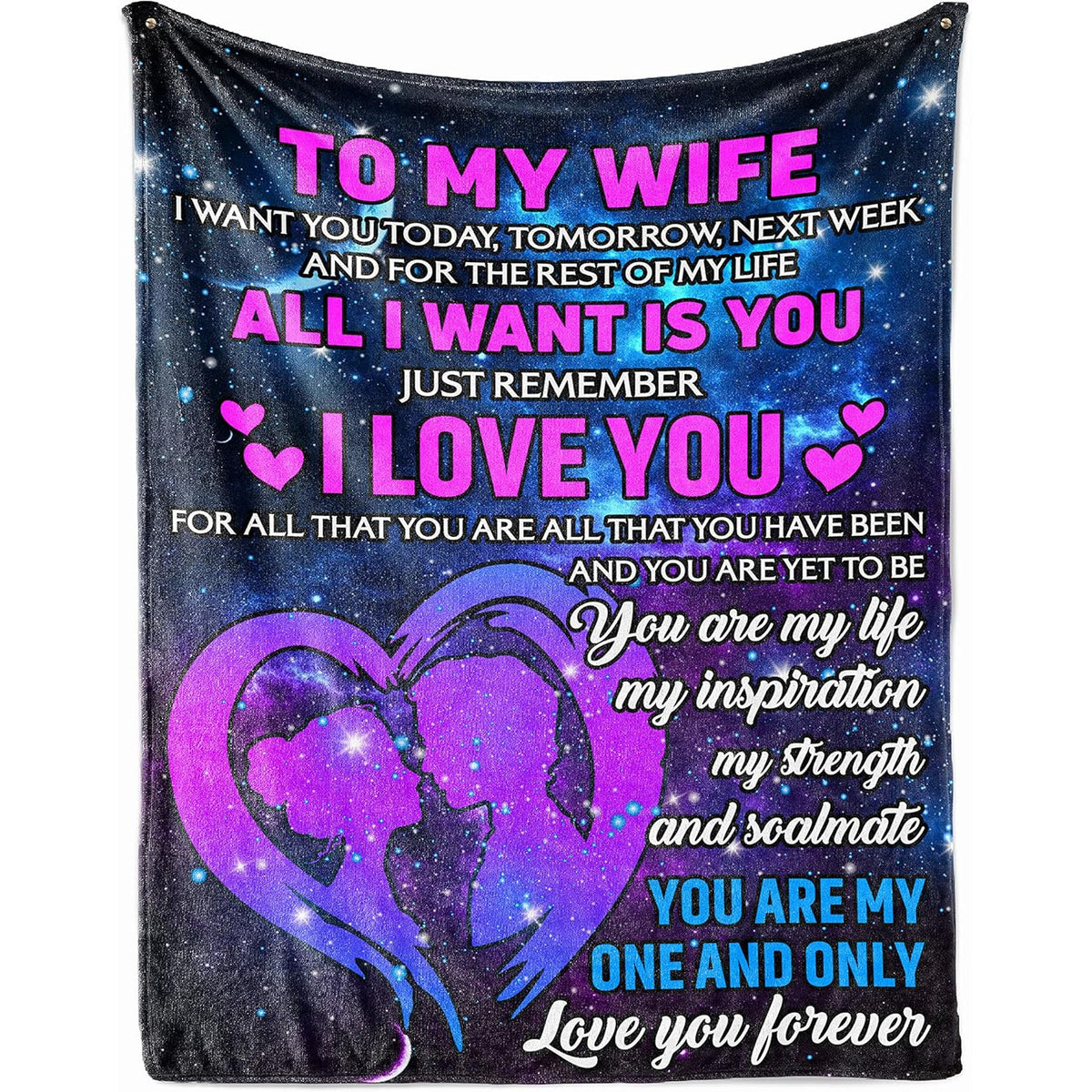 PREZZY to My Wife Blanket from Husband Super Soft Micro Flannel Throw Blankets