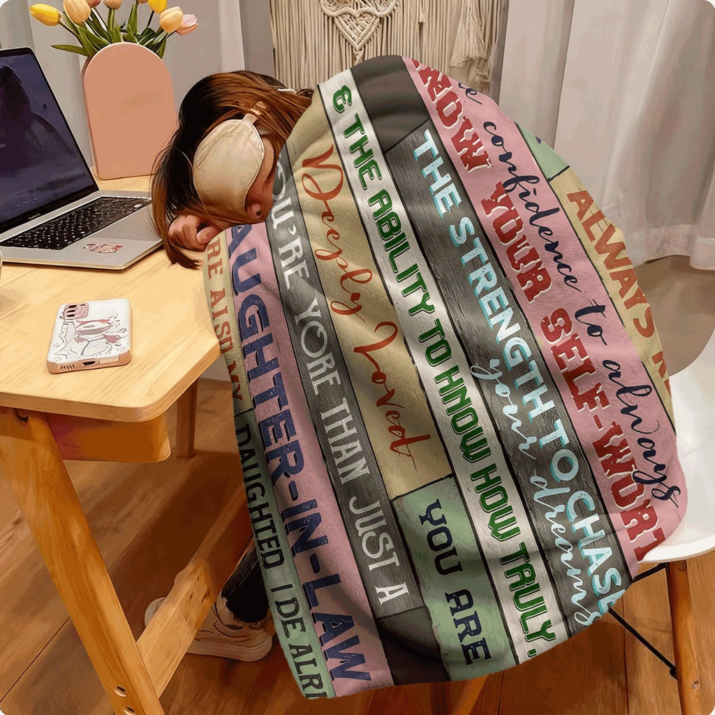 1pc Ultra-Soft Flannel Throw Blanket for Daughter-in-Law HD Print Perfect for Couch & Room All-Season Cozy Gift
