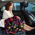 1pc Cozy Love & Peace Graffiti Flannel Throw Blanket Soft, Reversible for All Seasons Perfect for Couch,, Travel Available In Multiple Sizes