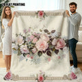 1pc Vintage Floral Pattern Blanket, Elegant Style Design, Soft Plush Surface, Lightweight and Durable Flannel Material, Multiple Sizes Available, Perfect for Holiday Gatherings, Living Room Lounging, Bedroom Warmth, Study Reading, Seasonal Home Decor