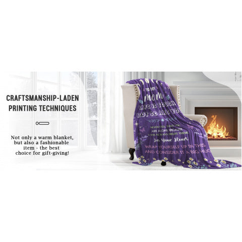 Levens Gifts for Mom Blanket 60 X 50 Soft Flannel Throw for Mother, Perfect Christmas Birthday Gift for Mom from Son Daughter, Cozy Blanket for Mother's Sofa or
