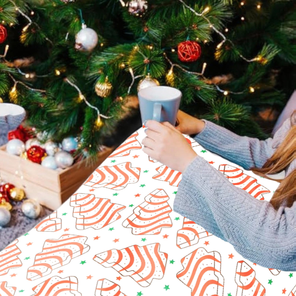JOOCAR 1 Christmas Gift Blanket, Printed with Christmas Tree Cake Pattern, Soft and Comfortable, Suitable for Sofas, Cars, Offices and Camping Trips, Holiday Season Pattern, Modern Design, Ideal Holiday and Birthday Gifts,