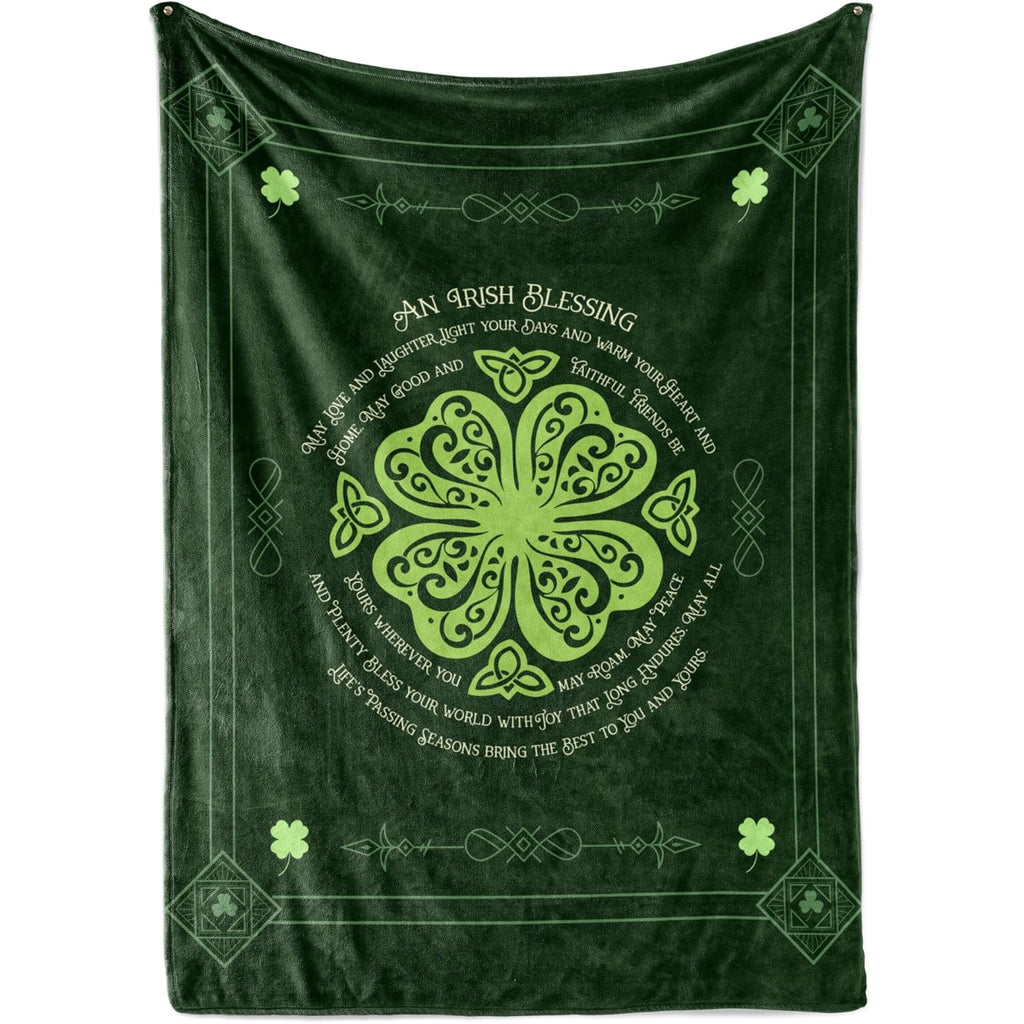 InnoBeta Irish Gifts Blessing Blanket Gift for Women Men Friends Coworkers for Christmas, St. Patrick's Day, 60x 80