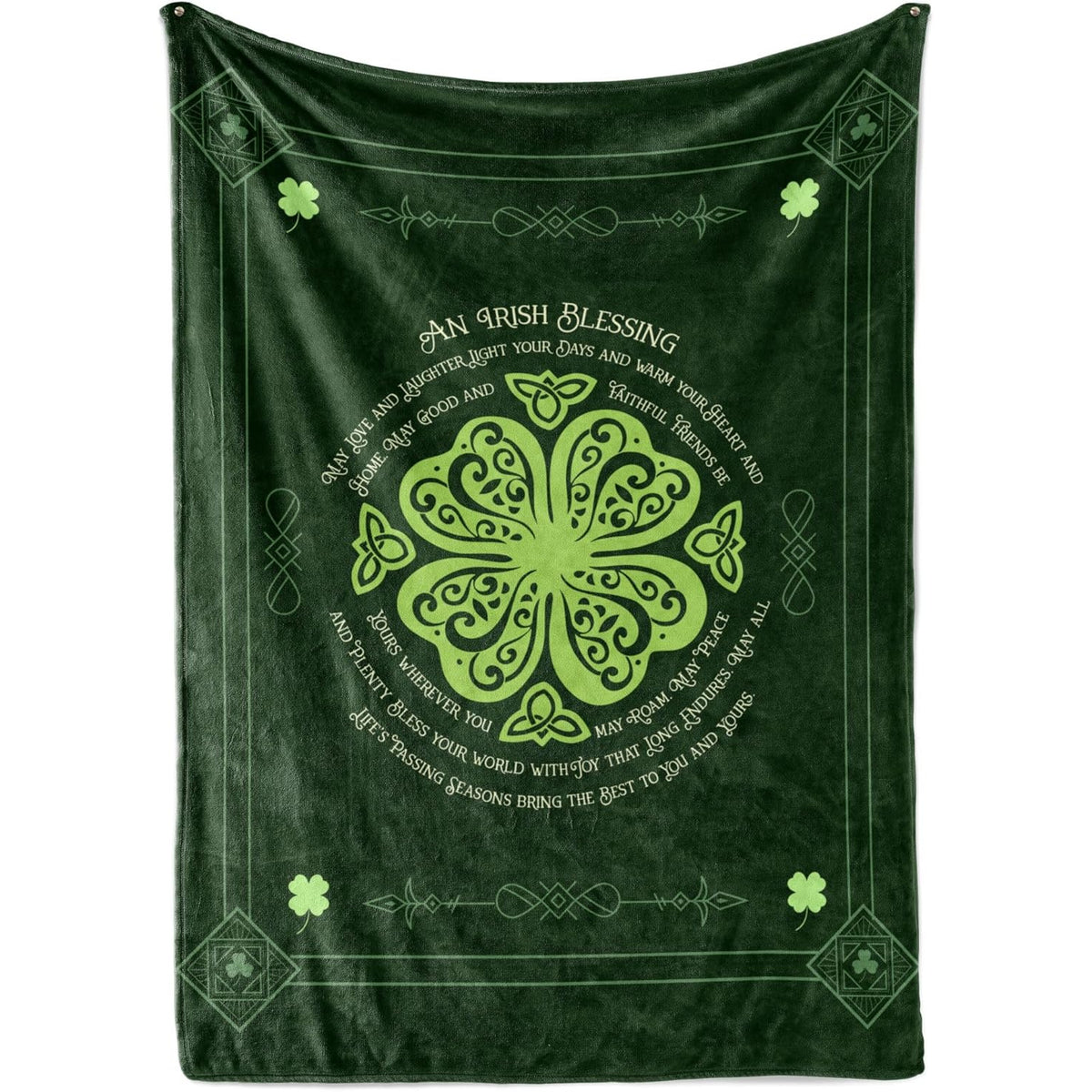 InnoBeta Irish Gifts Blessing Blanket Gift for Women Men Friends Coworkers for Christmas, St. Patrick's Day, 60x 80