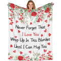 Giwawa I Love You Blanket Hug Valentine'S Day Presents for Him Or Her, Ideal for Girlfriends, Boyfriends, Husbands, Wives, Birthdays, Weddings, Anniversaries, And Couples in Long-Distance Relationships. Thinking of You Throw Blankets 50X60
