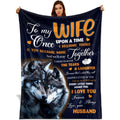 Blanket for My Wife from Her Husband, Cozy Throw Featuring a Romantic Wolf Pair for Couch, Bed, Or Sofa, Super Soft And Warm, Perfect Birthday Gift for Wife, Wedding, Anniversary, Or Valentine'S Day