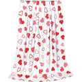 A Cozy And Soft Flannel Throw Blanket Featuring a Valentine'S Day Love Heart Design, Perfect for Your Girlfriend Or Sweetheart. This Lightweight Blanket in Pink And Red Is Ideal for Both The Sofa And Bed