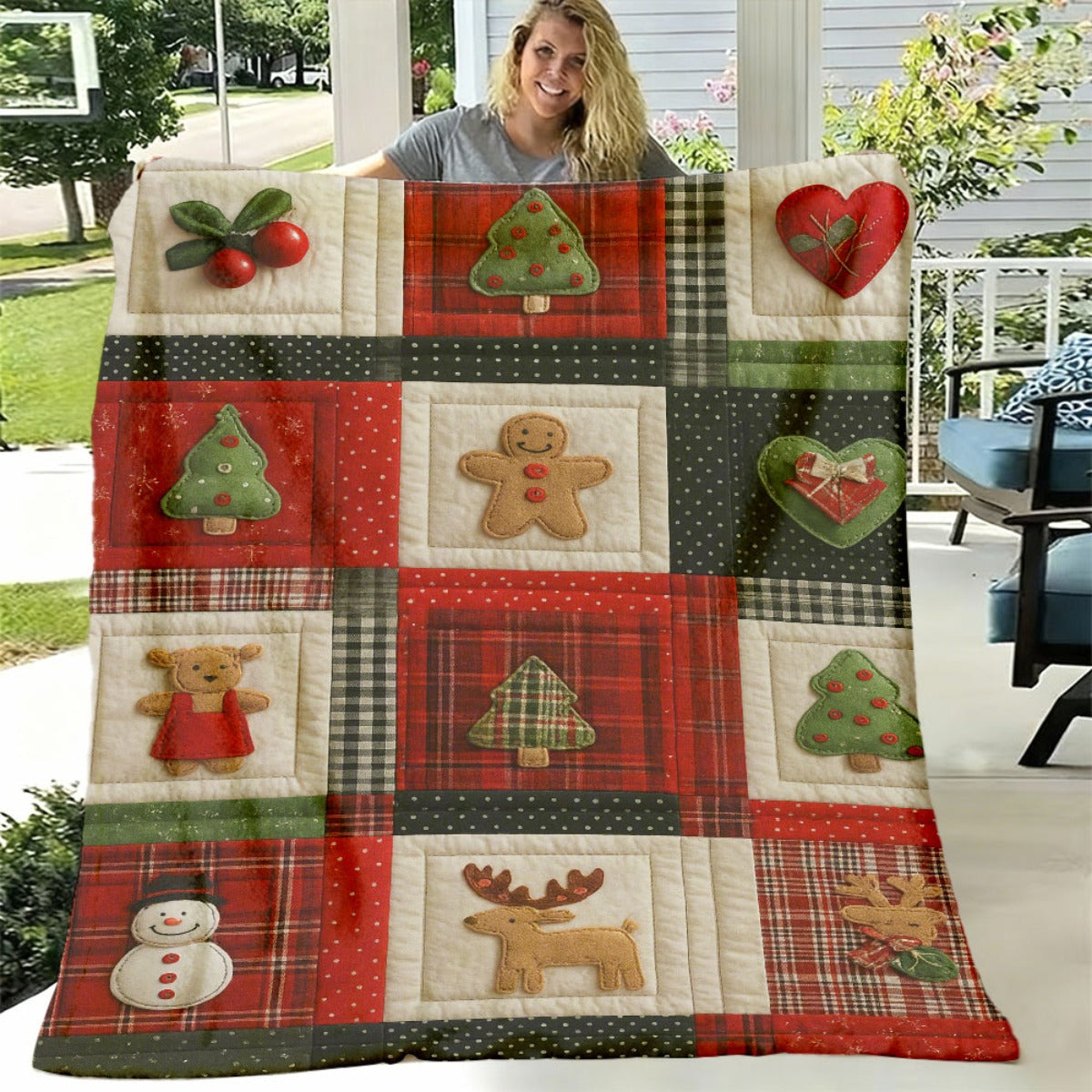 1pc Christmas Holiday Printed Blanket, Cozy Festive Throw Blanket, Super Warm Soft and Comfortable Flannel Blanket, Multiple Sizes Available, Suitable for Living Room, Bedroom, Balcony, Courtyard