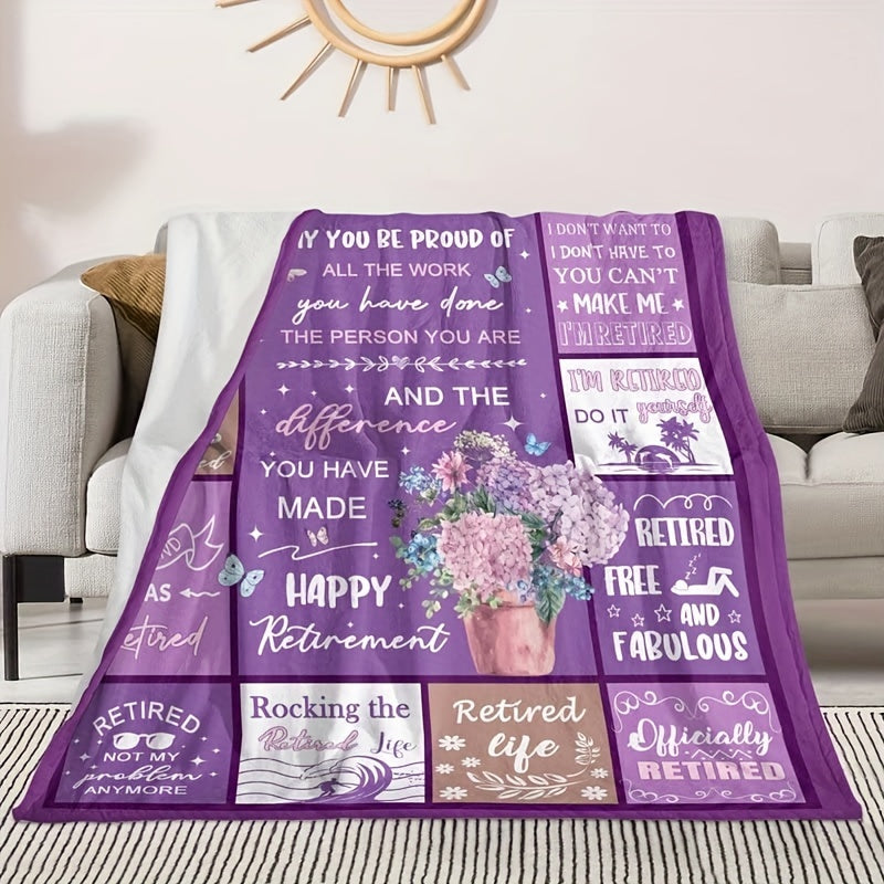 1pc Vintage Style Retirement Gift for Women, 50 x 60 Inches - Elegant Mixed Colors, Hand Wash Only, Perfect for Retirement Party Decorations and Thoughtful Presents for Colleagues and Friends, Retirement Gifts for Women