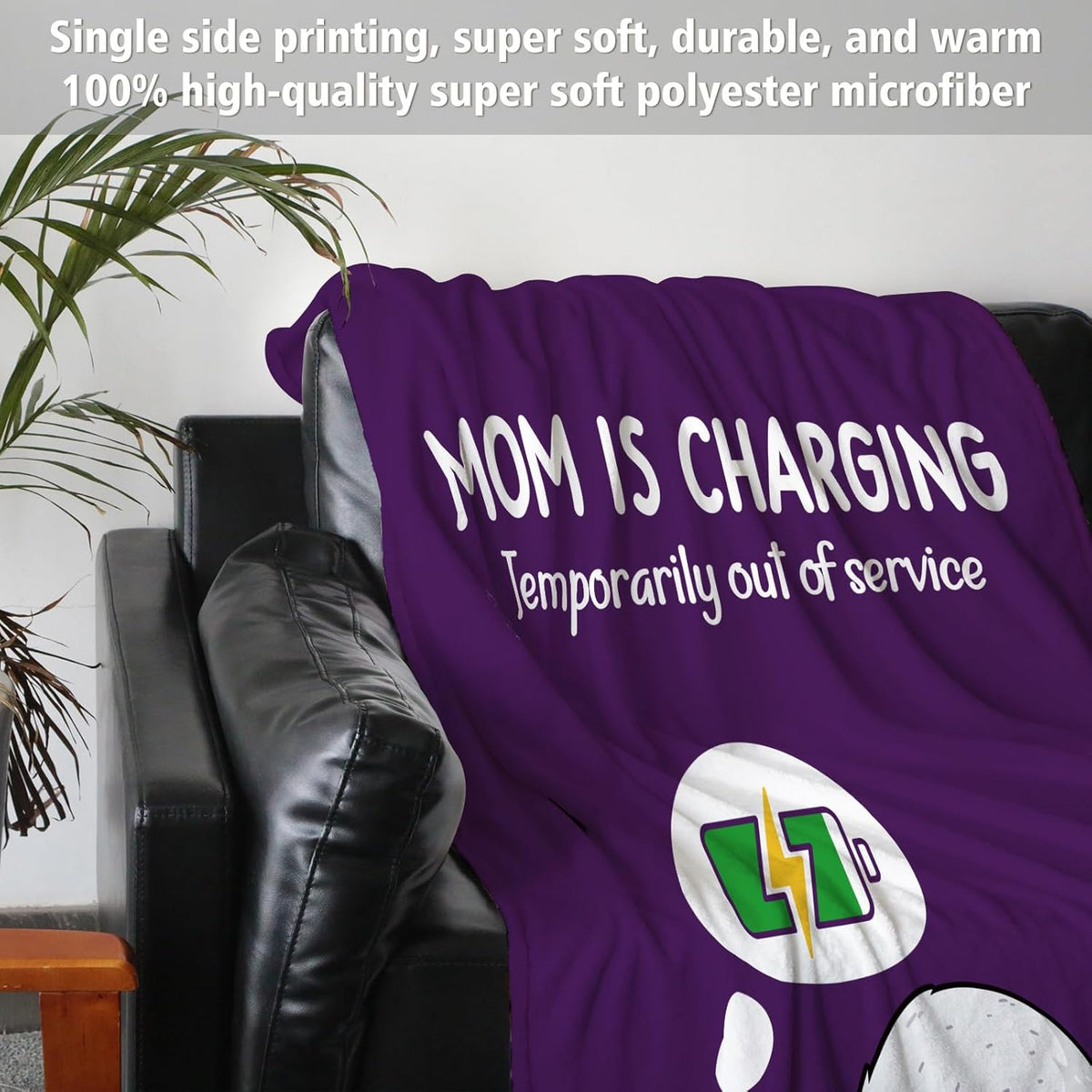 Craftique Offers Christmas And Birthday Presents for Mothers, Featuring a Cozy Blanket Adorned with a Humorous Design. This Practical Throw Is Perfect for Napping Or Traveling, Measuring 60 by 50 Inches