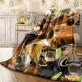 1pc Funny Donkey Print Flannel Throw Blanket, Hypoallergenic Polyester, Tear-Resistant, All-Season Multipurpose Blanket for Sofa, Camping, Travel Animal Theme Gift Blanket for Family an