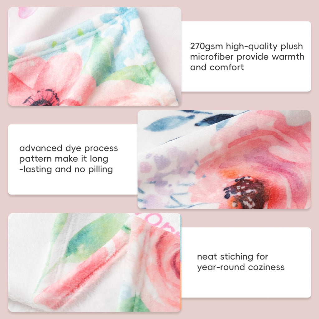 Battilo Throw Blankets Anniversary Birthday Gift for Mom from Daughter Son, I Love You Mom Blanket, Super Soft Flannel Throw Blankets for Bed Couch, 50x60