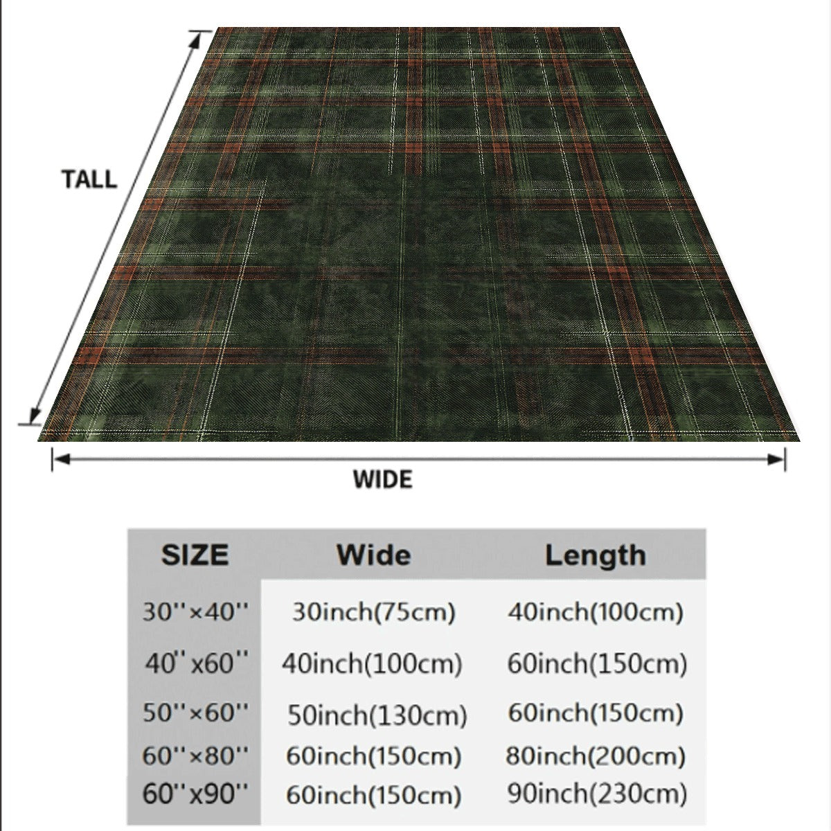1pc Green And Brown Plaid Pattern Flannel Blanket Classic Checkered Design Soft Warm Throw for Sofa Cozy All-Season Plaid Flannel Material Retro Style Home Decor Accessory