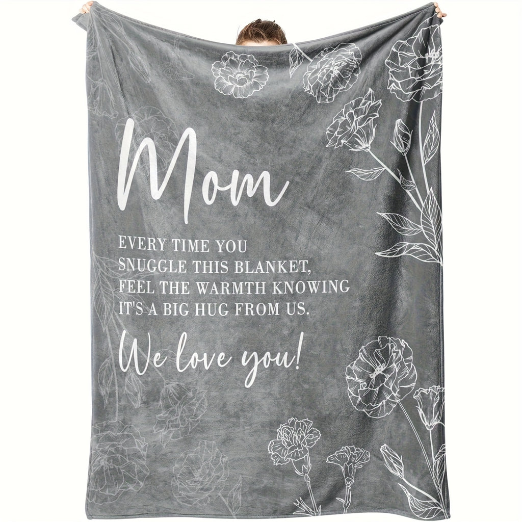A Cozy Blanket Featuring a Wine Red Backdrop Adorned with a White Floral Design, Perfect As a Birthday Present for Mothers, Daughters, And Sons. Ideal for Use in Dorms, Office Naps, Outdoor Camping, Or As Room Decor, with a Thickness of 280Gsm