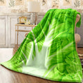 1pc Green Leafy Vegetable Patterned Flannel Blanket Fresh Green Lettuce Leaf Print Soft Cozy Fleece Throw for Sofa AllSeason Use Lightweight Warm Blanket with NatureInspired Design