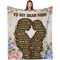 Gifts for Mom, Birthday Gifts for Mom, Mom Birthday Gifts, Mom Gift from Daughter, Mom Blanket Gifts for Christmas Valentine's Day Birthday, Throw Blanket