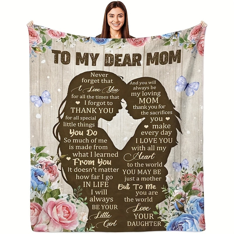 Gifts for Mom, Birthday Gifts for Mom, Mom Birthday Gifts, Mom Gift from Daughter, Mom Blanket Gifts for Christmas Valentine's Day Birthday, Throw Blanket