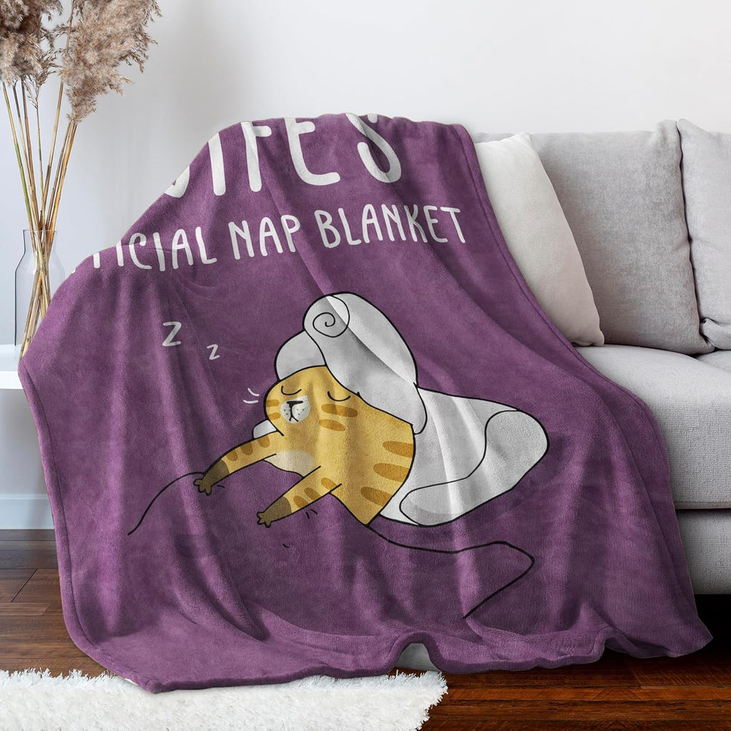 SteadStyle Christmas Wife Gifts from Husband- Gifts for Her Blanket, Wife Birthday Gift Ideas, Wedding Anniversary Romantic Gift for Wifey, Valentine's Mother's Day Present for Her 60X 50(Purple)