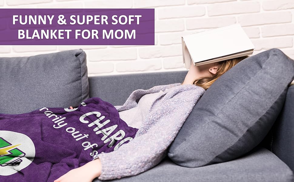 Craftique Offers Christmas And Birthday Presents for Mothers, Featuring a Cozy Blanket Adorned with a Humorous Design. This Practical Throw Is Perfect for Napping Or Traveling, Measuring 60 by 50 Inches