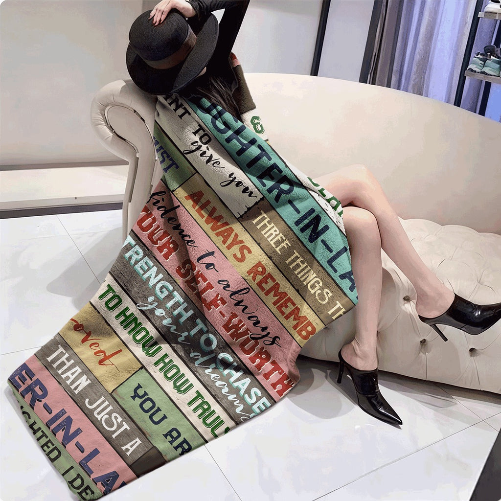 1pc Ultra-Soft Flannel Throw Blanket for Daughter-in-Law HD Print Perfect for Couch & Room All-Season Cozy Gift