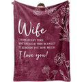 Presents for Your Spouse on Valentine'S Day, Birthday Gift Suggestions from a Husband, Anniversary Gifts for Her, And a Romantic Wedding Blanket for Your Wife Measuring 60 X 50, in Burgundy