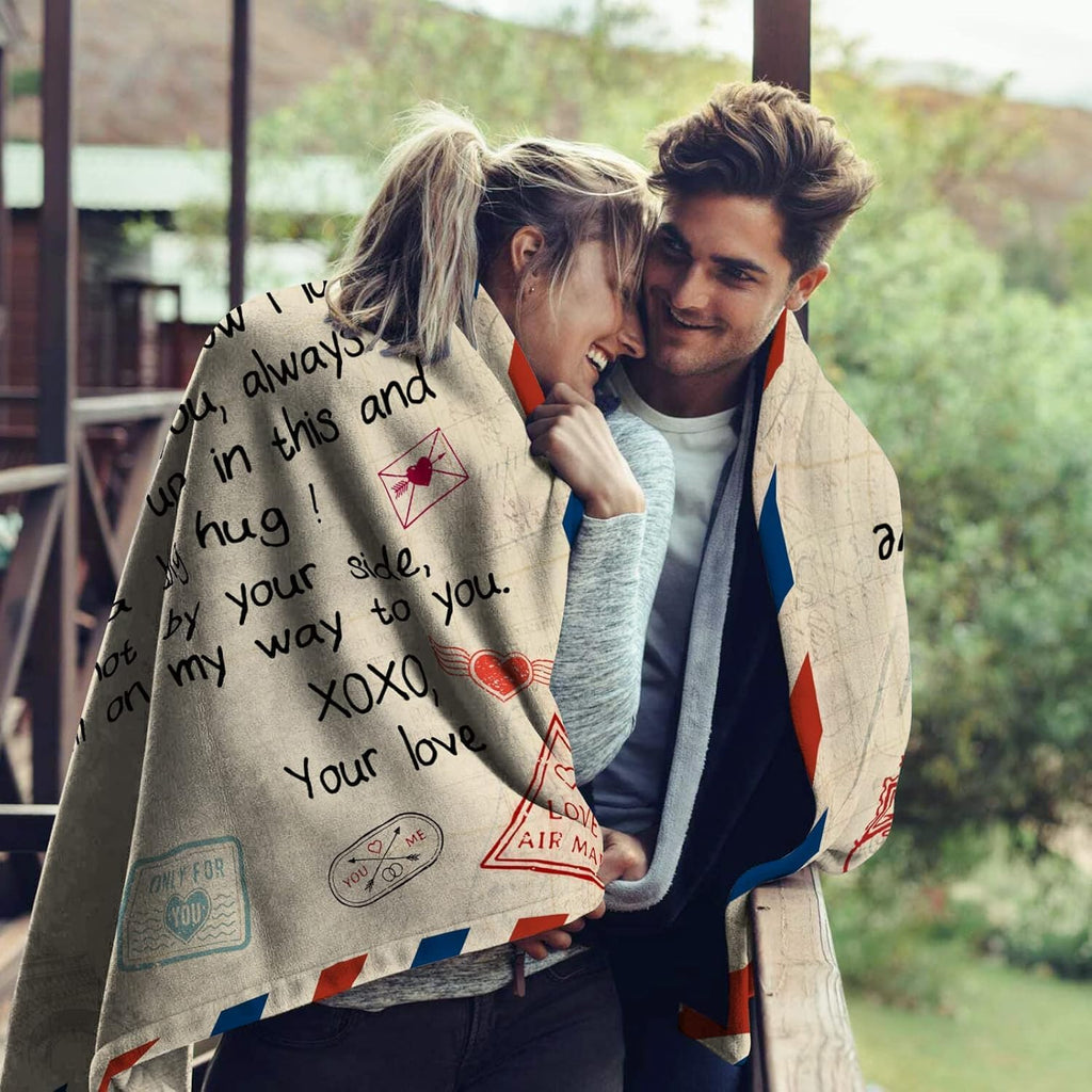 Gifts for Girlfriend 80x60 Blanket- Birthday Gift from Boyfriend- Romantic Gifts for Her- Girlfriend Valentine's Day Anniversary Presents- GF Birthday Graduation Gift Ideas