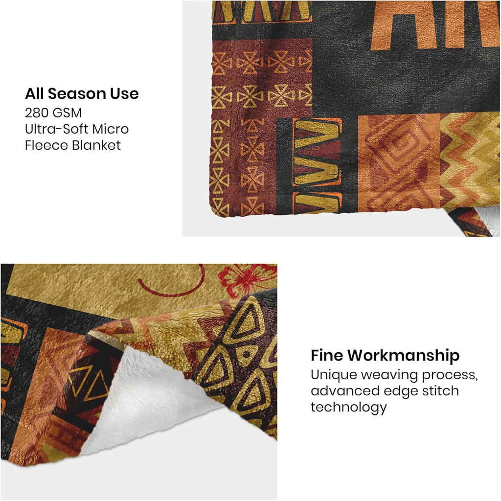 Gifts for an African American Wife from Her Husband, Including a 60X50 Blanket, Unique Birthday Gift Ideas for a Cool Black Wife, Wedding Gifts for Women, And Afro-Inspired Presents for Valentine'S Day