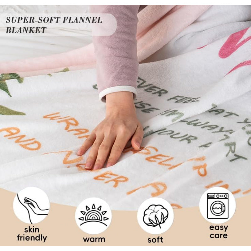 Battilo to My Mom Blanket Gift from Daughter Son, Unique Birthday Gifts for Mom Wife, Mother Birthday Present, Super Soft Flannel Throw Blankets for Bed Couch Mom Day(50 X 60in)