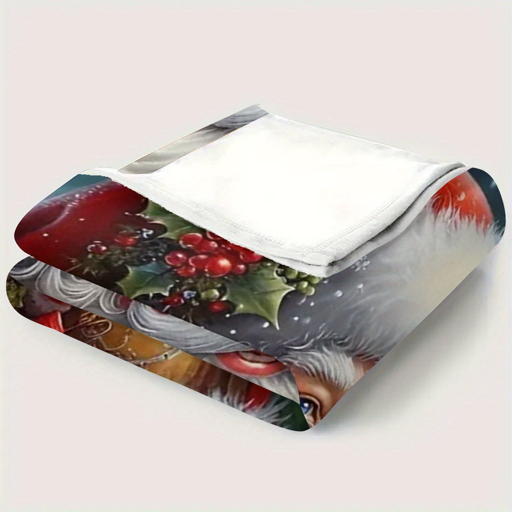 Theme, Digital Print, Large Size, Mixed Colors, Gift Blanket, Soft, Comfortable, Nap Blanket, Living Room Blanket, Sofa Blanket. Multifunctional'; Nap Blanket, Christmas Gift Blanket