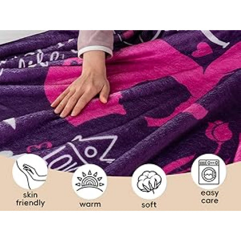 Battilo'S Incredibly Soft And Cozy Blanket for Mothers, a Distinctive Birthday Gift From, Perfect for Mother'S Day, Birthdays, And Christmas. This Flannel Throw Measures 50X60 And Comes in Purple, Ideal for Use on Beds Or Couches