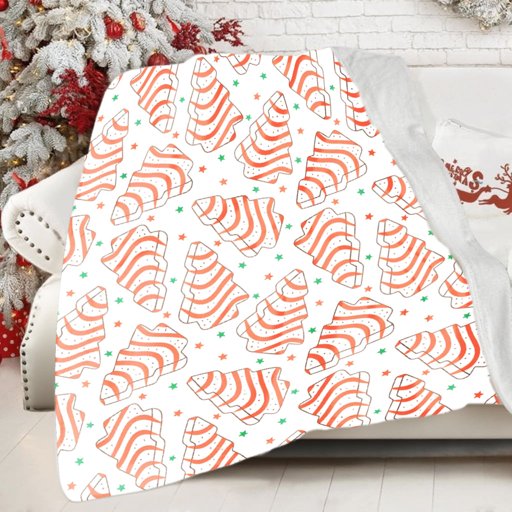 JOOCAR 1 Christmas Gift Blanket, Printed with Christmas Tree Cake Pattern, Soft and Comfortable, Suitable for Sofas, Cars, Offices and Camping Trips, Holiday Season Pattern, Modern Design, Ideal Holiday and Birthday Gifts,