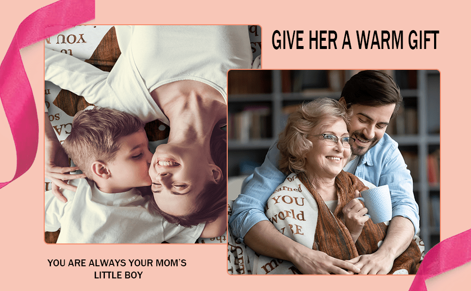Birthday Gifts for Mom from Son Stocking Stuffers I Love You Gifts Best Mom Ever Ideas to My Mom Blanket Mothers Day Christmas Valentines Present Bed Throw Blanket 60x50