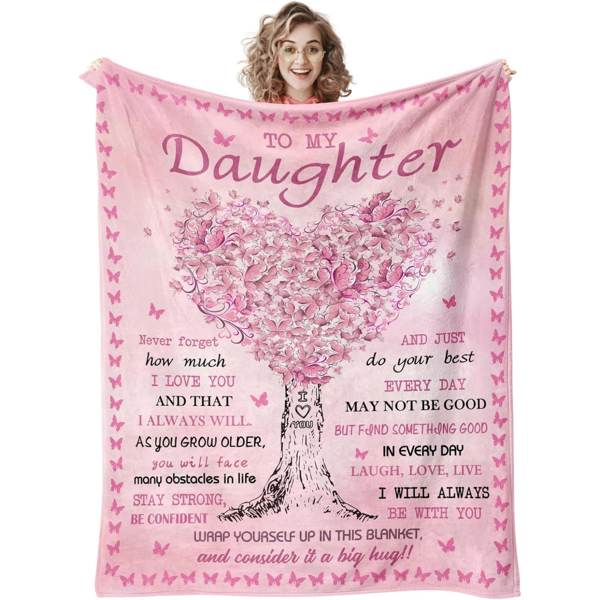 Cozy Gifts for Daughters from Parents, Including a Blanket Suitable for Christmas And Birthdays, Perfect for Adult Daughters. Ideal for Occasions Like Mother'S Day, Valentine'S Day, Or Graduation, Measuring 60X50