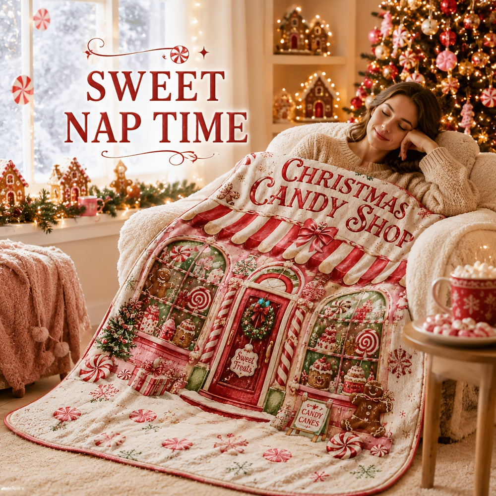 Blankets, Christmas Candy Store, Mints, Gingerbread, Lollipops, Patterns, Living Room, Sofa, Bedroom, Lunch Break