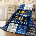 1pc Gifts for Men'S 70Th Birthday, a Cozy Blanket for Celebrating 70 Years, a Soft Flannel Blanket for Men Born in 1955