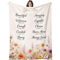 Christian Gifts for Women, Mom Religious Inspirational Catholic Confirmation Communion Faith Gift for Friend, Birthday Valentines Mothers Day Easter Christmas Throw Blanket for Wife Girls 60''x50''