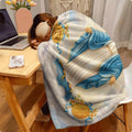 1pc Soft Cozy Virgin Mary Print Flannel Throw Blanket Reversible Virgin Mary Jesus Christ Religious Design with Golden Halo Floral Accents Heavyweight 250-300Gsm Office Travel Vintage