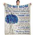 Gifts for Mom from Son, Romantic Birthday Gifts from Son to My Mom Flannel Blanket for Mama from Son Mother Day Birthday Presents for Mom Soft Throw Blanket 60 X 50