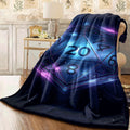 1pc of a Soft, Reversible Flannel Blanket Featuring a Cozy Rpg-Themed Dice Design, Suitable for All Seasons. an Ideal Gift for Gamers, Family, And Friends, Available in Sizes 30.71X46.85 inch, 50.0X58.66 inch, And 58.66X77.95 inch