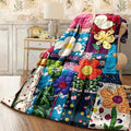 1pc Vintage Floral Patchwork Pattern Printed Design Cozy Flannel Blanket Soft Warm And Versatile Suitable for Sofas S Cars Offices And Camping a Creative Gift Idea for All Seasons Trav