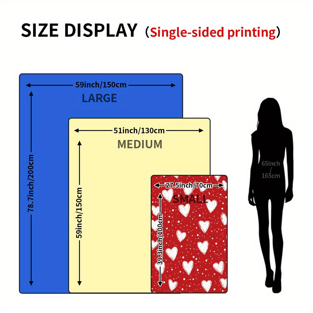 A Heart-patterned Blanket That's Warm and Cozy, Perfect for Commemorating Special Moments. It's an Ideal Holiday Gift for Classmates, Friends, Family, and Partners, Suitable for Naps, Camping, Travel, Car Use, and Home Office Decoration.