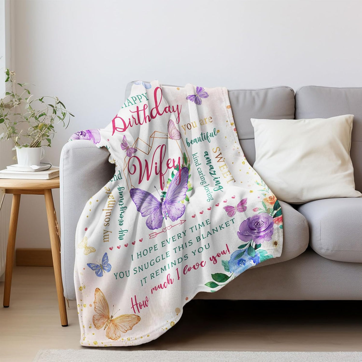 Suggestions for Birthday Presents for Your Wife, Unique Gifts for Her Special Day, And a Cozy Throw Blanket Measuring 60 X 50 to Celebrate Her Birthday