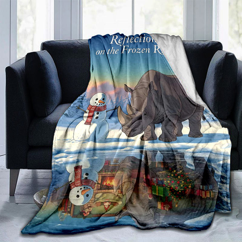 1pc 2D Printed Flannel [Theme] Blanket, [Main Element Pattern] Printed Design¡ªsoft, Warm, and Comfortable, Lightweight and Durable, Available in Multiple Sizes, Perfect for [holidays], [occasions], [scenes], [scenes], a Versatile Gift for All
