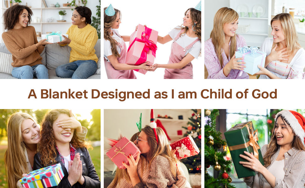 Pink Throw Blanket Gifts for Women 60x50 Christian I Am a Child of God, Mom Birthday Gift from Daught, Inspirational Get Well Blanket, Bible Verse Feel Better Sympathy Merch for Sick Friend, Sister