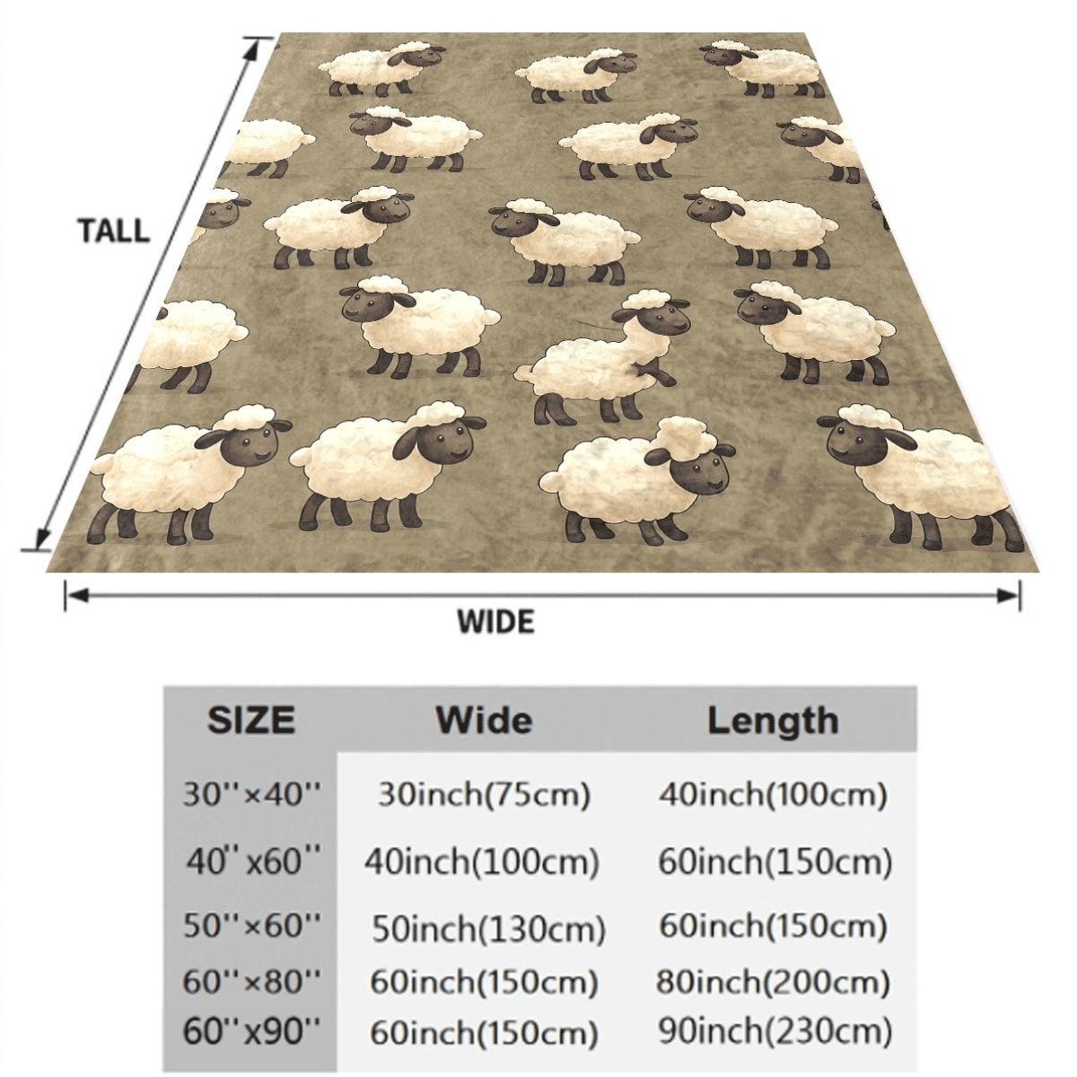 1pc a Cozy Fleece Blanket Featuring a Sheep Design, with a High-Definition Digital Print. It'S Soft, Breathable, Made of 100% Polyester, And Makes an Ideal Gift for Loved Ones