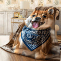 1pc Cozy Flannel Blanket with Cute Shiba Inu Print Soft Warm Throw for Sofa Adorable Dog Patterned Flannel Fabric Perfect for Pet Lovers All-Season Comfort & Cute Home Decor
