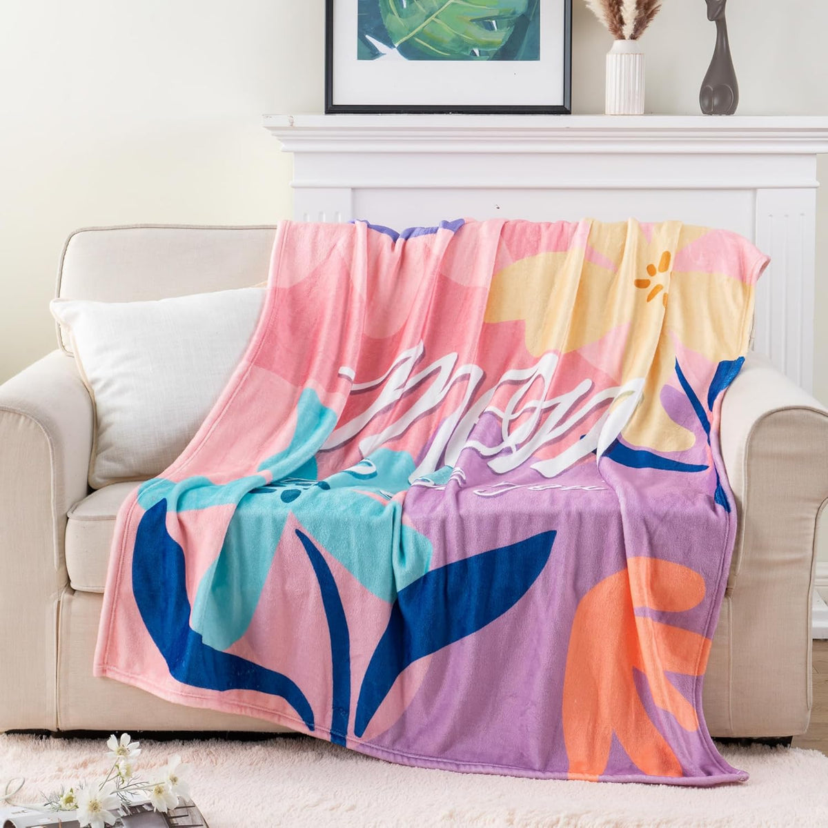 Battilo for Mom Birthday Mothers Day, to My Mom Blanket Gift from Daughter Son, Gift Blanket, Super Soft Flannel Throw Blanket for Couch Bed Sofa 50 X 60