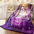 1pc Mysterious Symbol Metatron Cube Print on Galaxy Background, Four Seasons Universal, Lunch Break Office Small Throw Blanket, Home Blanket, Gift for Family and Friends
